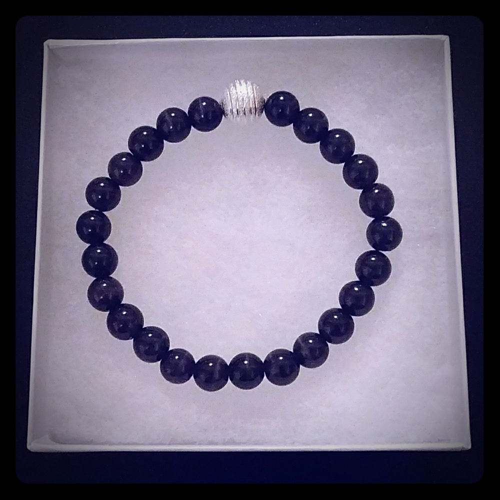 Shadow Black Cat Eye Stone Bracelet